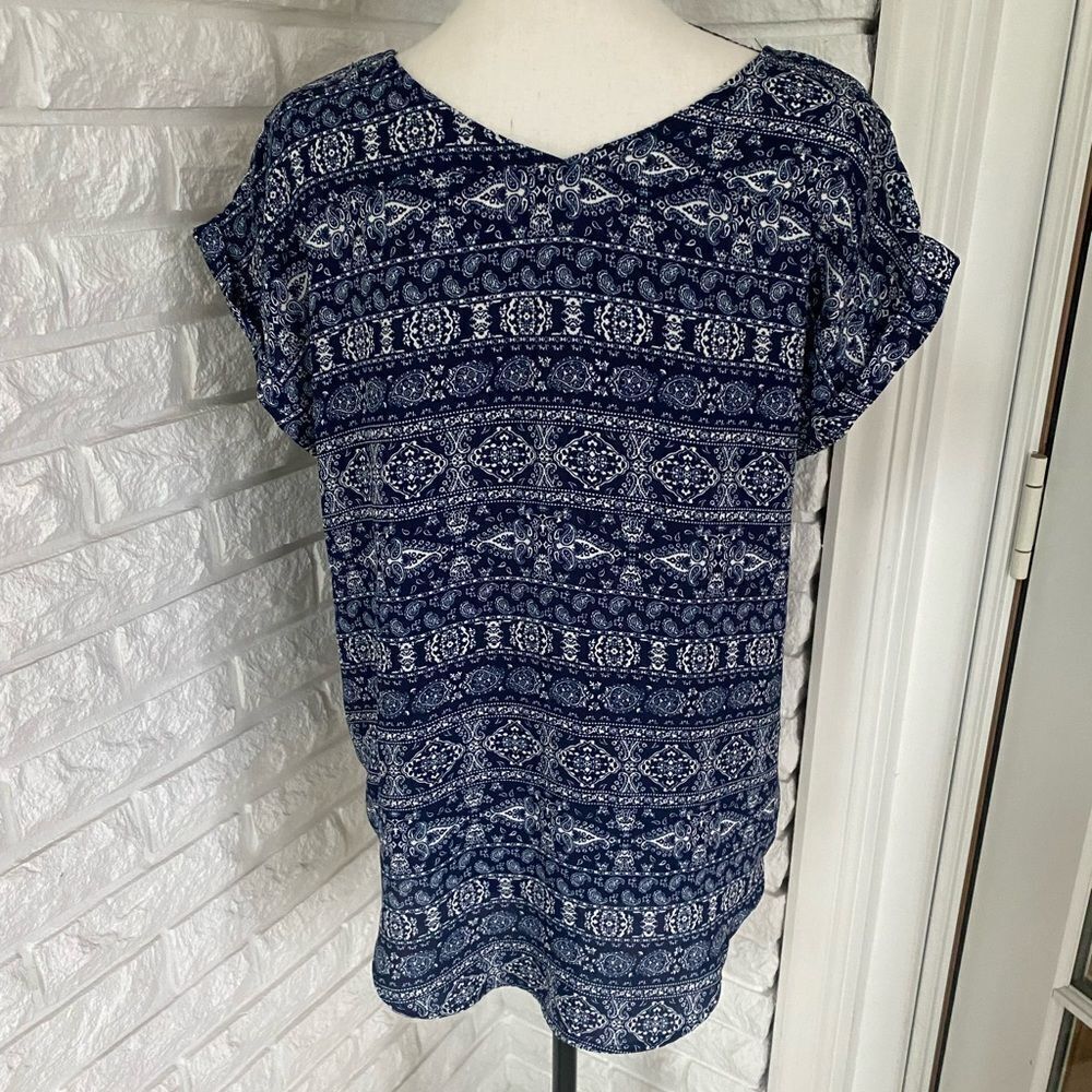 Bohemian Style Printed Short Sleeve Top / Blouse - Picture 5 of 5